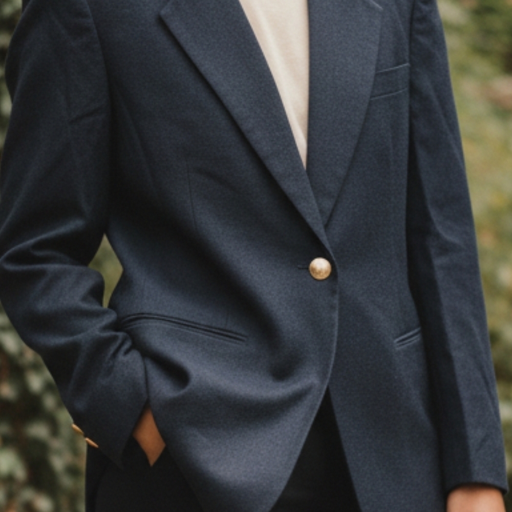 Alfred Dunner Navy Blazer with Gold Buttons